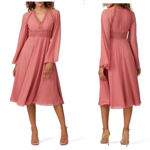 Giamba Pink Lace Long Sleeve V-Neck Size 38/Xxs